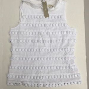 NEW J. Crew Petite Pom Pom Shell Top